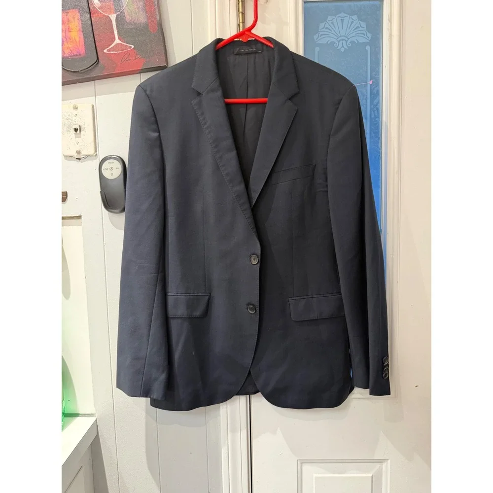 Hugo Boss James3/Sharp5 Mens Blazer Navy Blue Italian Wool Suit Jacket 40R 50